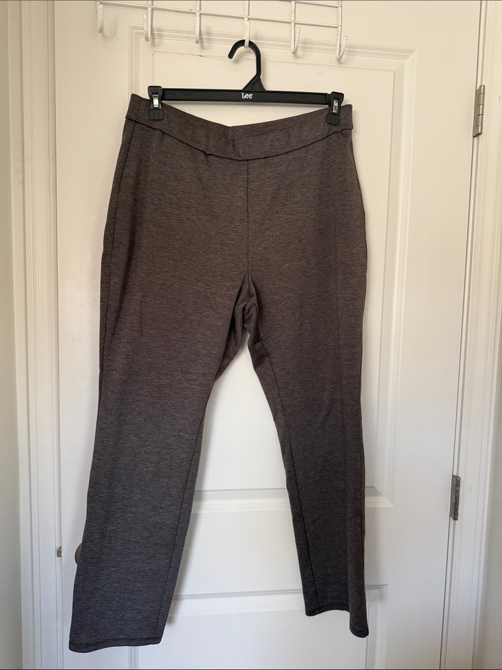 Croft&barrow Straight-Leg Ponte Pants in Dark Brown Heather